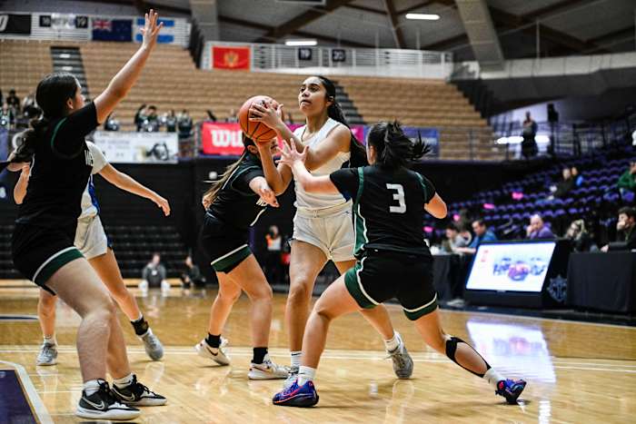 South Medford West Salem 6A Oregon girls basketball quarterfinal Naji Saker -56